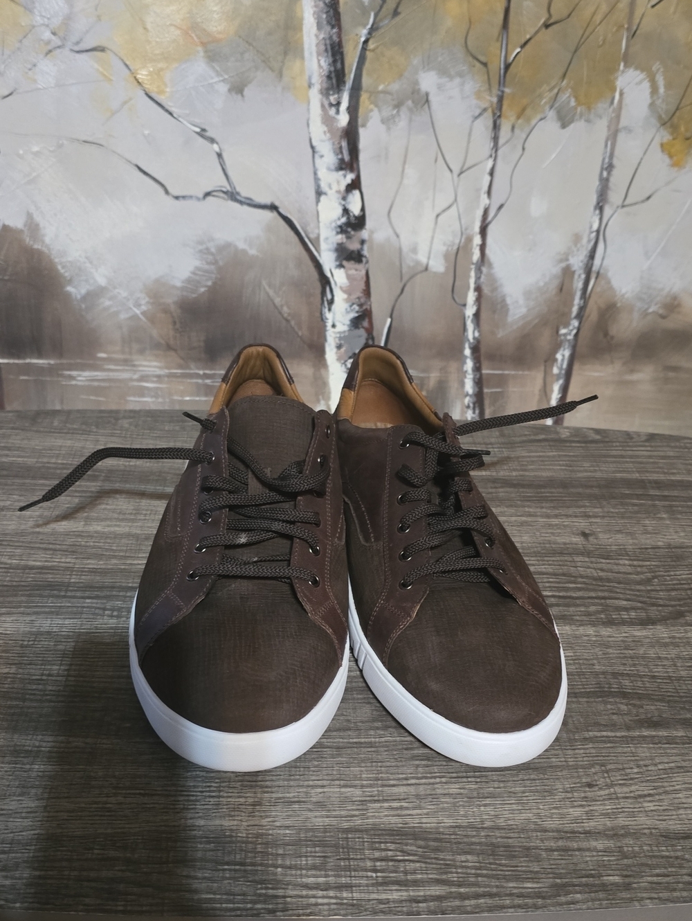 Johnston & Murphy Chocolate Brown Low-Top Lace-Up Sneakers